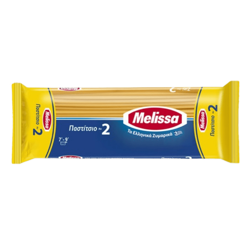 Spaghetti No 2 (500g) Melissa von Melissa bei Araxxon  - Hochwertiges griechisches Produkt.   Spaghetti No 2 (500g) Melissa από Melissa στο Araxxon  - Αυθεντικό ελληνικό προϊόν.
